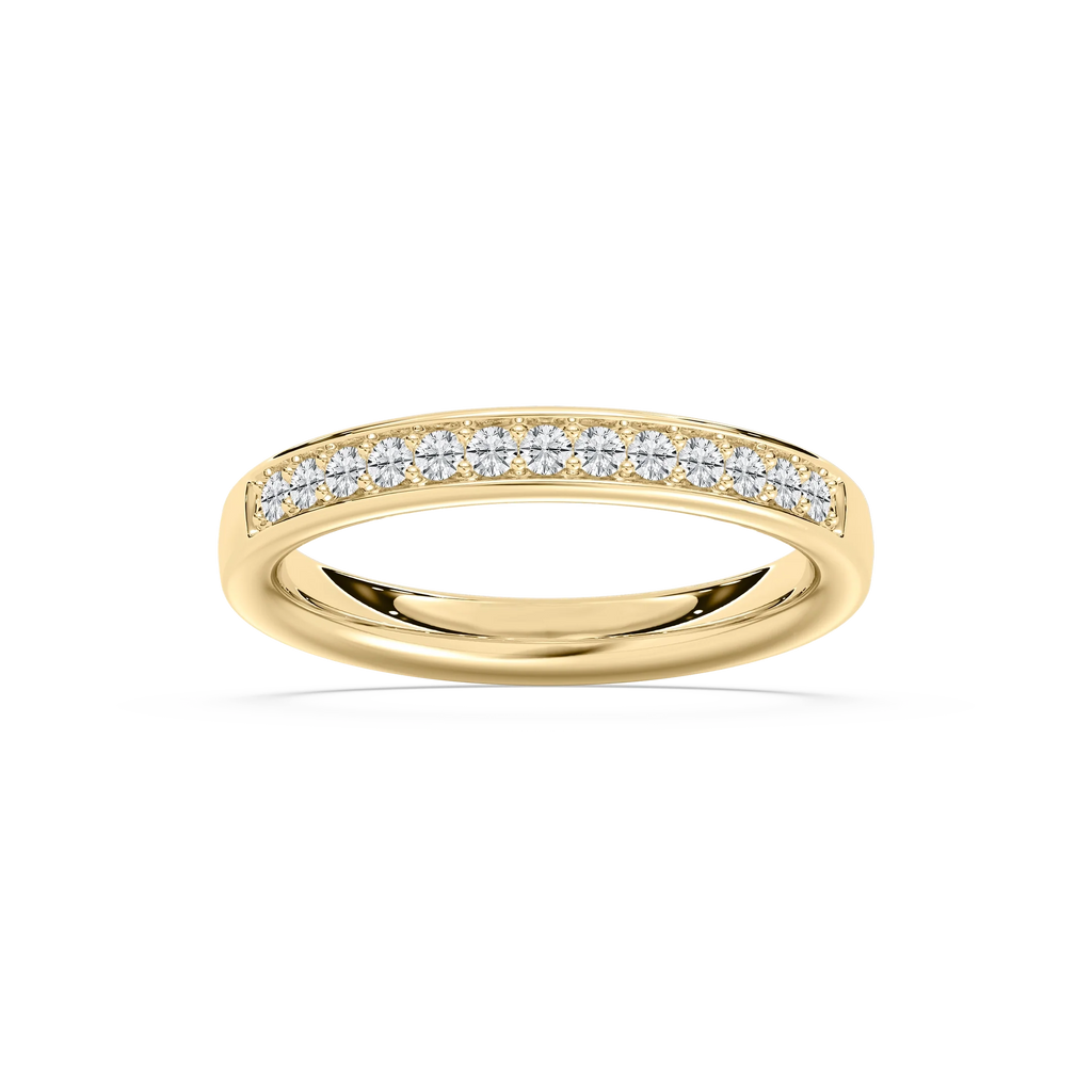 Kenna 1/3 ctw Round LGD Channel Set Wedding Band - 14K Yellow Gold