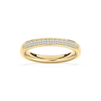 Kenna 1/3 ctw Round LGD Channel Set Wedding Band - 14K Yellow Gold