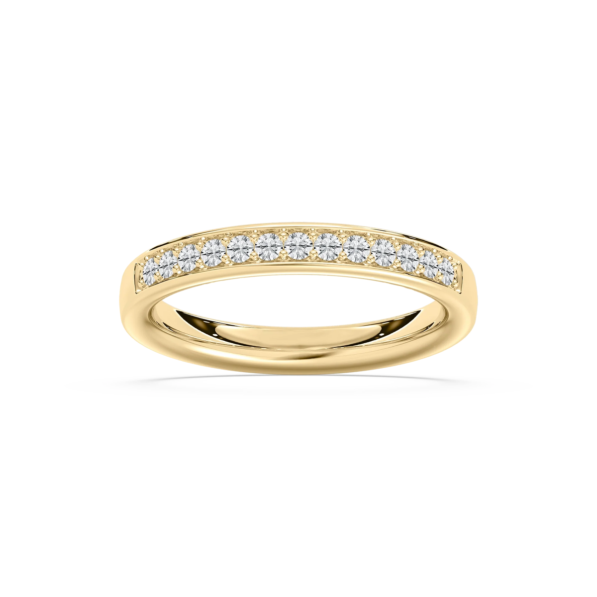 Kenna 1/3 ctw Round LGD Channel Set Wedding Band - 14K Yellow Gold