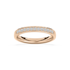Kenna 1/3 ctw Round LGD Channel Set Wedding Band - 14K Rose Gold
