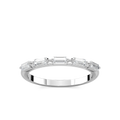 Kira 1/3 ctw Baguette LGD Station Anniversary Band - 14K White Gold