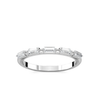 Kira 1/3 ctw Baguette LGD Station Anniversary Band - 14K White Gold