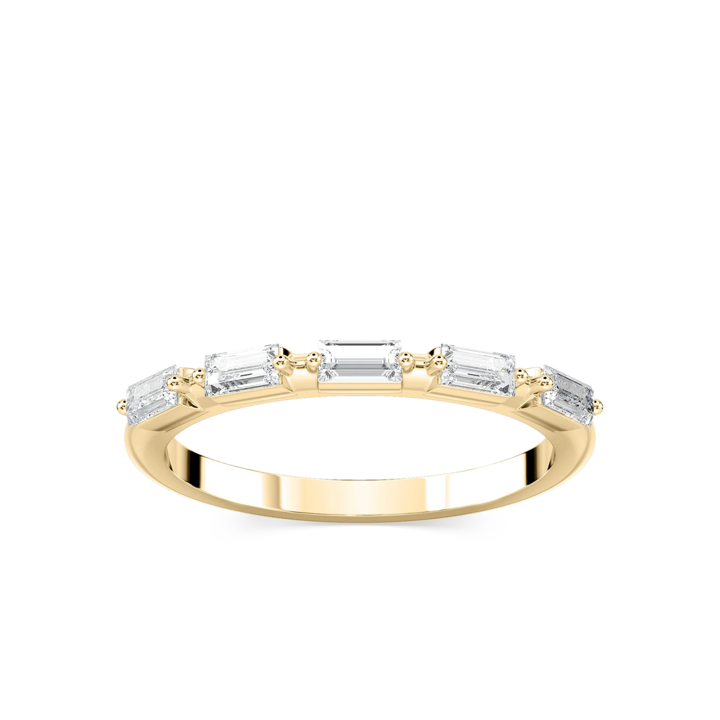 Kira 1/3 ctw Baguette LGD Station Anniversary Band - 14K Yellow Gold