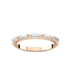 Kira 1/3 ctw Baguette LGD Station Anniversary Band - 14K Rose Gold