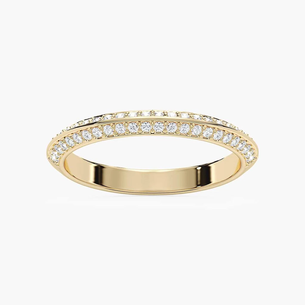 Autumn 1/3 ctw Round LGD Knife Edge Pave Wedding Band