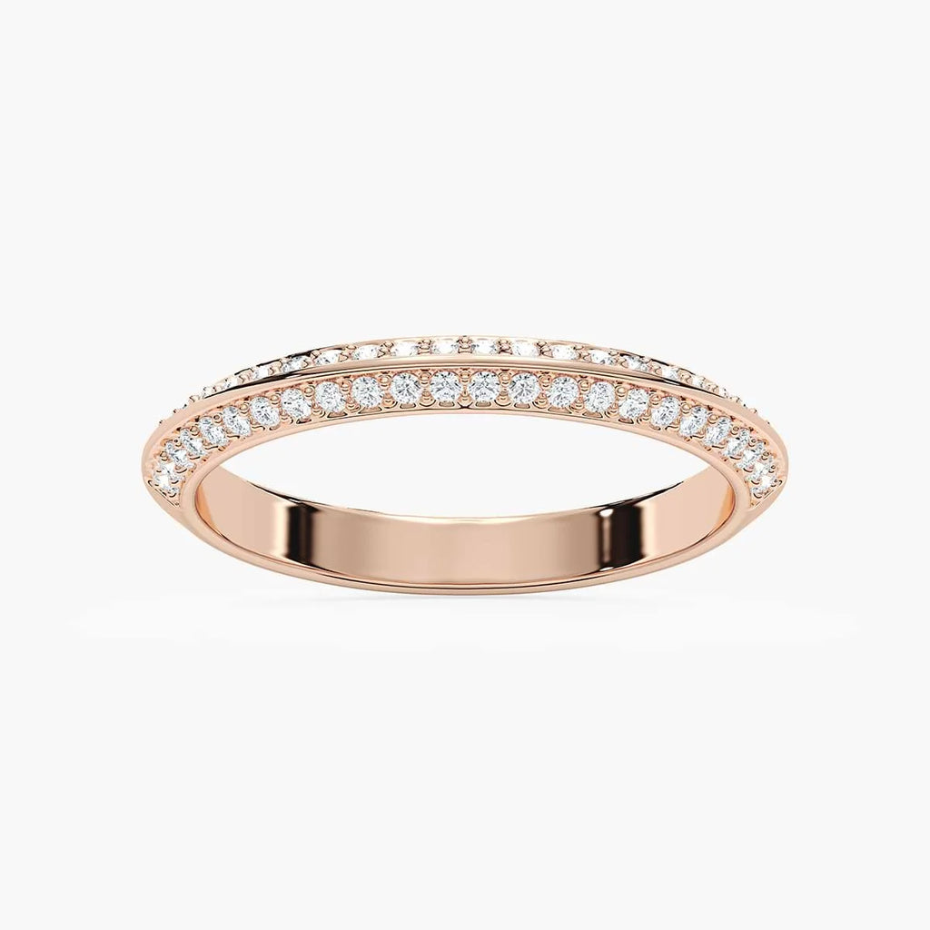 Autumn 1/3 ctw Round LGD Knife Edge Pave Wedding Band