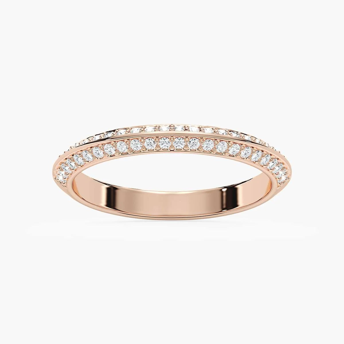 Autumn 1/3 ctw Round LGD Knife Edge Pave Wedding Band