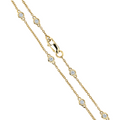 Round LGD Seven Station Adjustable Necklace - 16 to 24 Inches