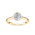 Melodie Round LGD Bezel Solitaire Engagement Ring - 14K Yellow Gold