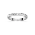 Lille 2.50mm Twist Plain Metal Band - 14K White Gold