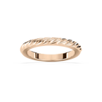 Lille 2.50mm Twist Plain Metal Band - 18K Rose Gold