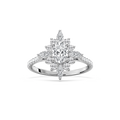 Lillith 1 ¹⁄₄ ctw Oval LGD Ornate Halo Promise Ring - 14K White Gold