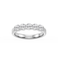 Kate Round LGD 5-Stone V-Prong Anniversary Band - 14K White Gold / 1 ctw / F-VS2