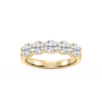 Kate Round LGD 5-Stone V-Prong Anniversary Band - 14K Yellow Gold / 2 ctw / F-VS2