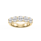 Kate Round LGD 5-Stone V-Prong Anniversary Band - 14K Yellow Gold / 3 ctw / F-VS2