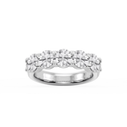 Kate Round LGD 5-Stone V-Prong Anniversary Band - 18K White Gold / 3 ctw / F-VS2