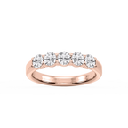 Kate Round LGD 5-Stone V-Prong Anniversary Band - 18K Rose Gold / 1 ctw / F-VS2