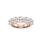 Kate Round LGD 5-Stone V-Prong Anniversary Band - 18K Rose Gold / 5 ctw / F-VS2