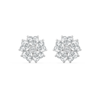 8 ctw LGD Lucky Heart Stud Earrings - Signature Collection - 14K White Gold