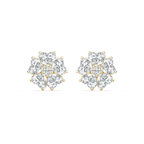 8 ctw LGD Lucky Heart Stud Earrings - Signature Collection - 14K Yellow Gold