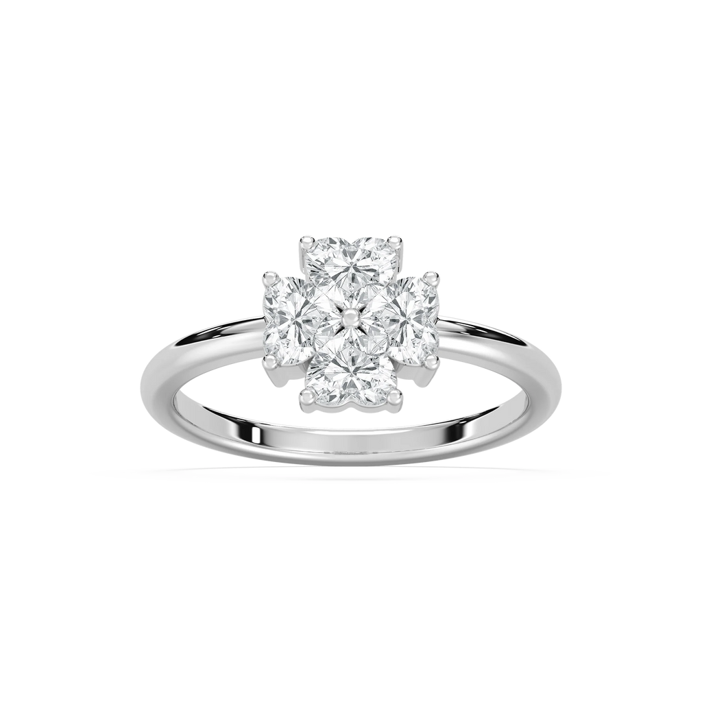 Ellison 1 ctw Heart LGD Clover Lucky in Love Promise Ring