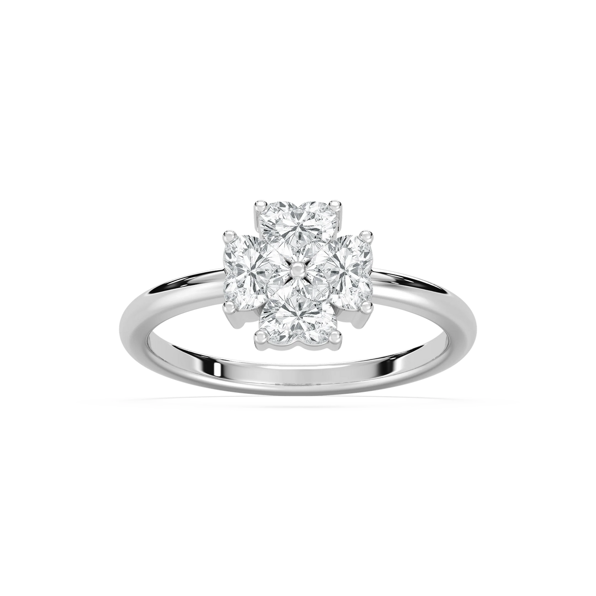 Ellison 1 ctw Heart LGD Clover Lucky in Love Promise Ring
