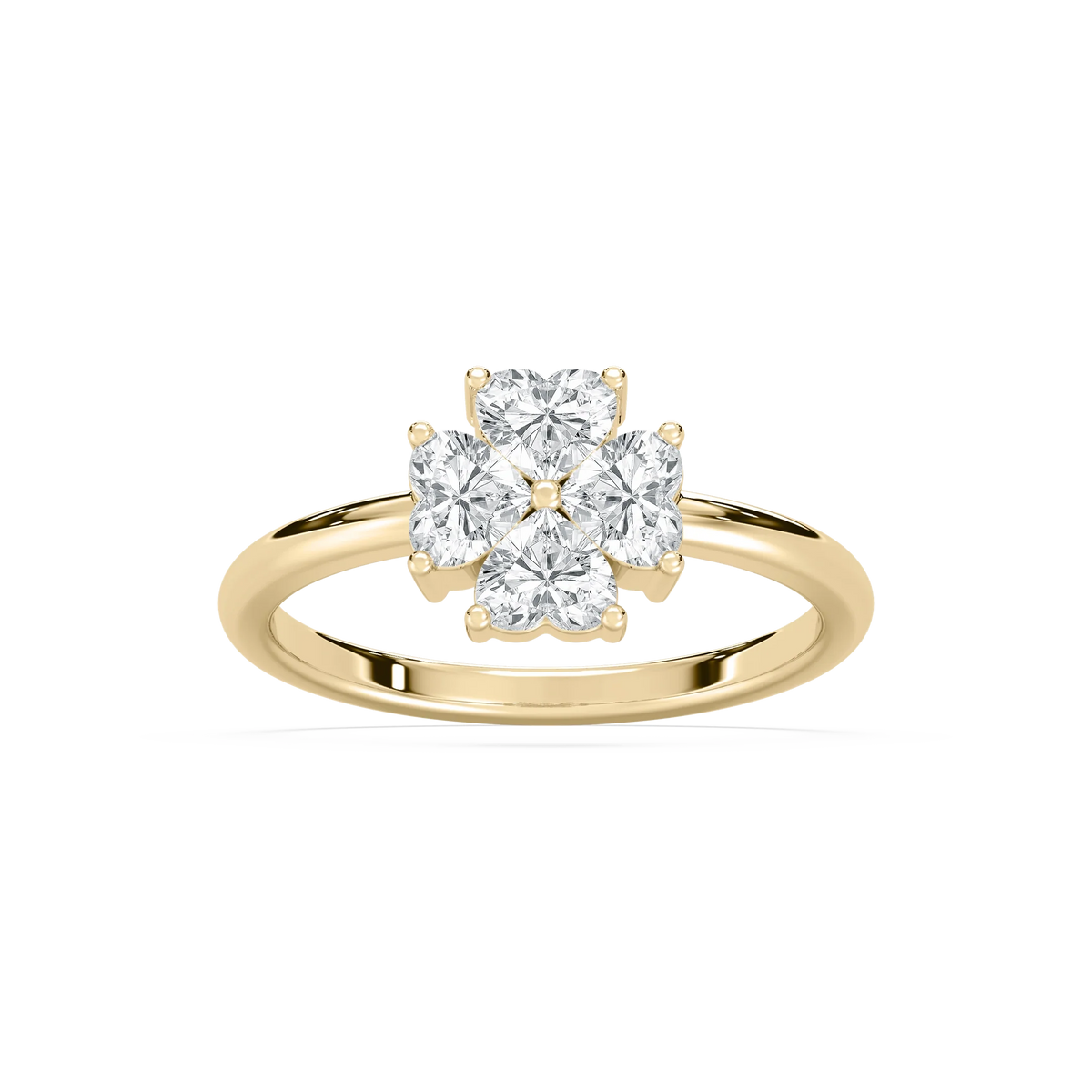 Ellison 1 ctw Heart LGD Clover Lucky in Love Promise Ring