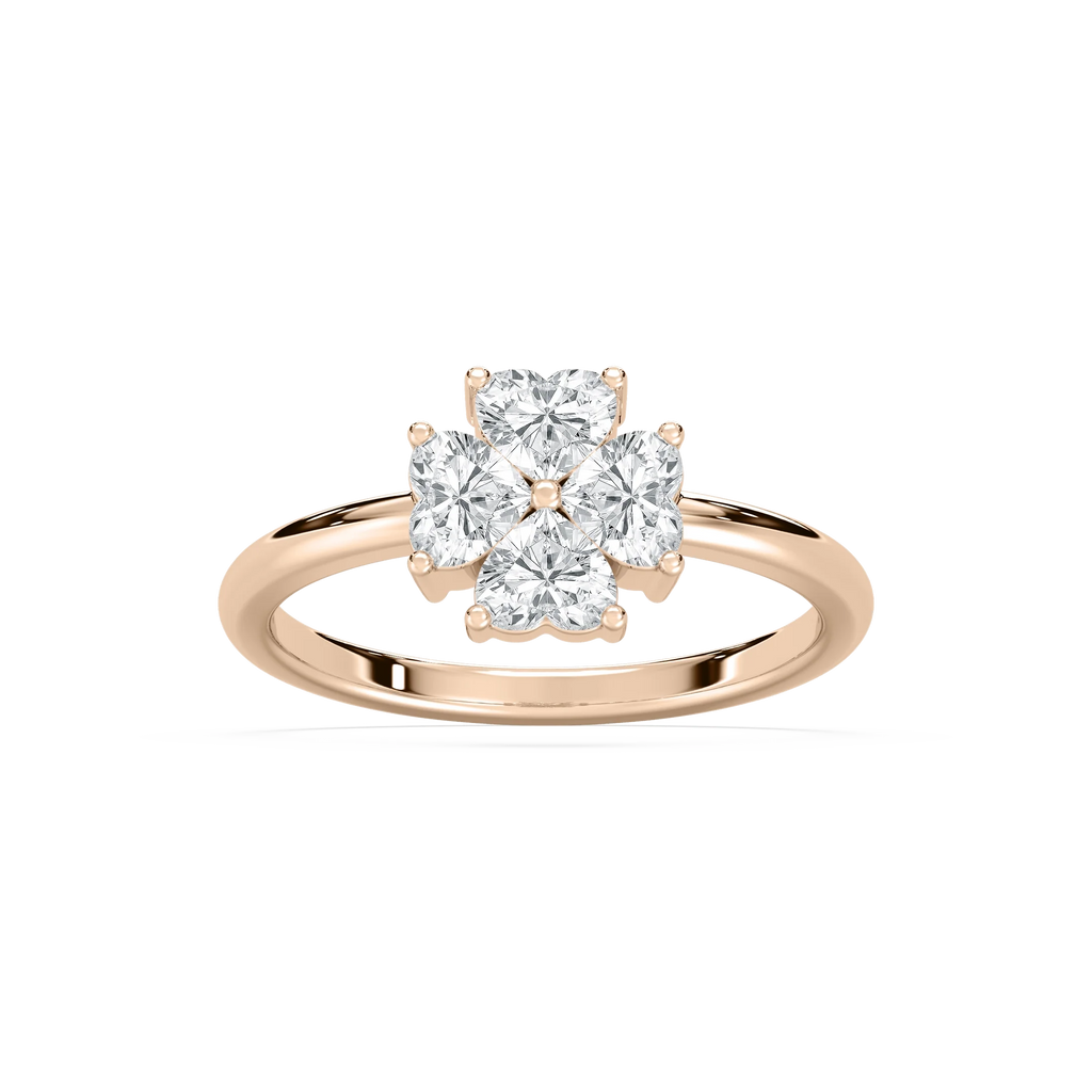 Ellison 1 ctw Heart LGD Clover Lucky in Love Promise Ring