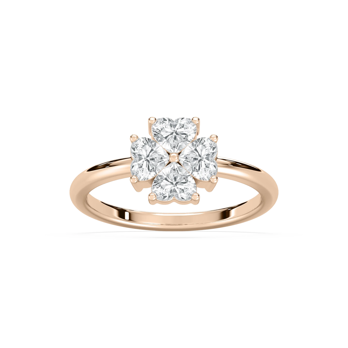 Ellison 1 ctw Heart LGD Clover Lucky in Love Promise Ring