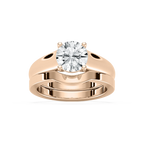 Lucy LGD Wide Cathedral Solitaire Wedding Set