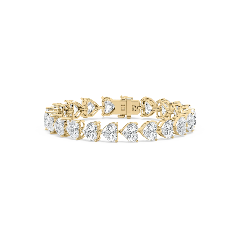 44 ctw Heart LGD East West Tennis Bracelet  - 7 Inches - Signature Collection