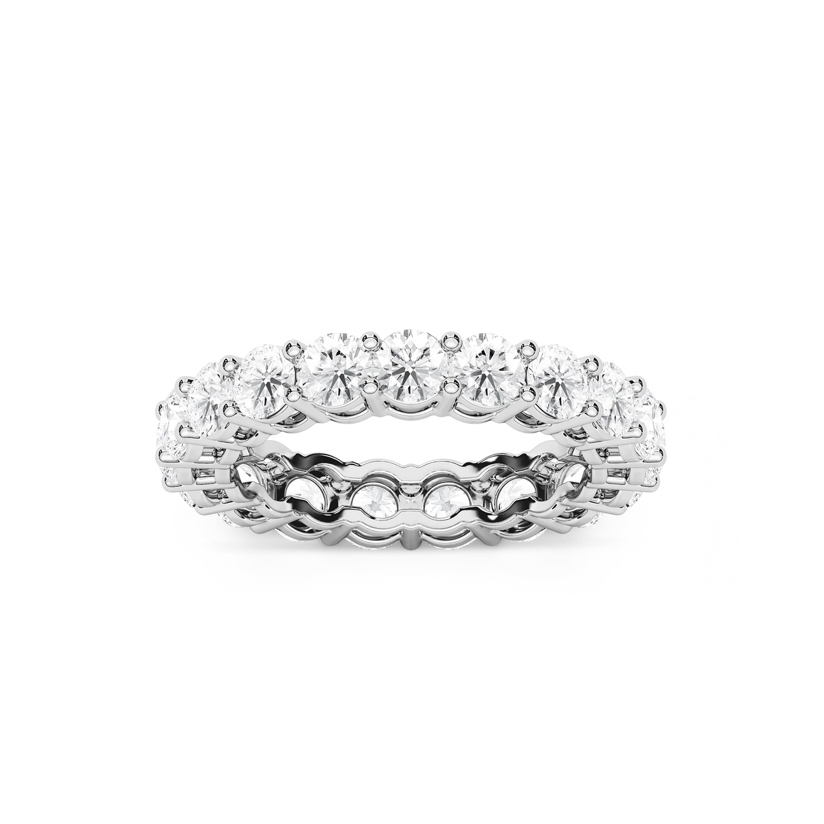 Makenna Round LGD Shared Prong Eternity Band