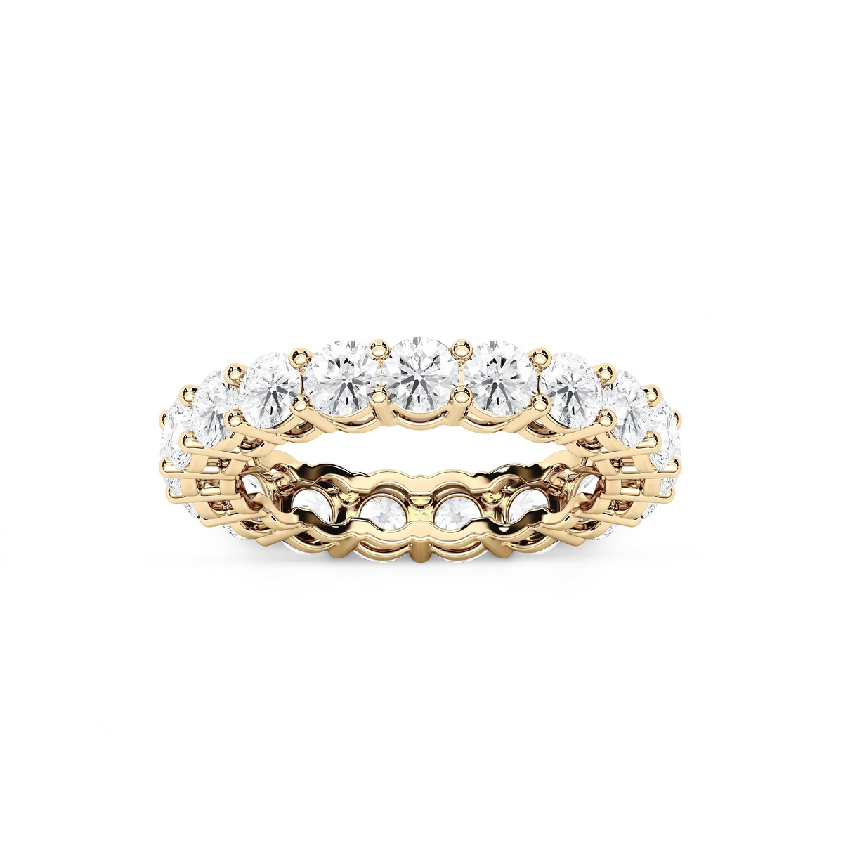 Makenna Round LGD Shared Prong Eternity Band