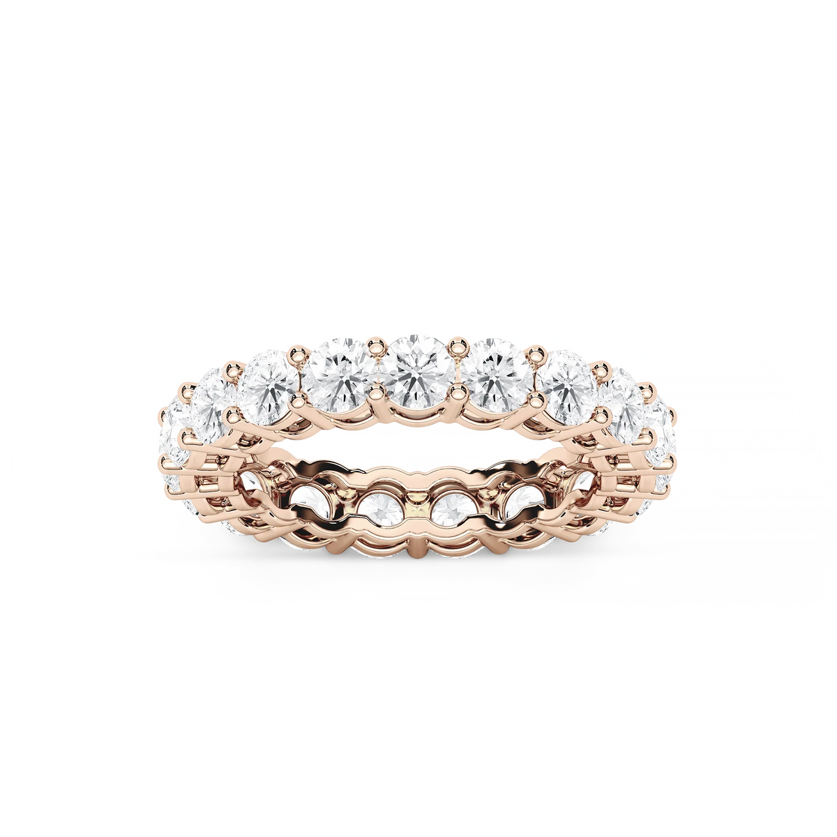 Makenna Round LGD Shared Prong Eternity Band