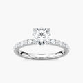Zelda LGD Classic Hidden Halo Engagement Ring - 14K White Gold