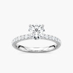Zelda LGD Classic Hidden Halo Engagement Ring - 14K White Gold