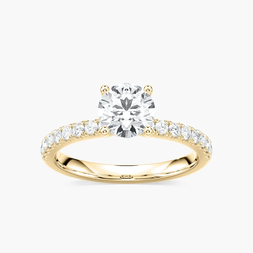 Zelda LGD Classic Hidden Halo Engagement Ring - 14K Yellow Gold
