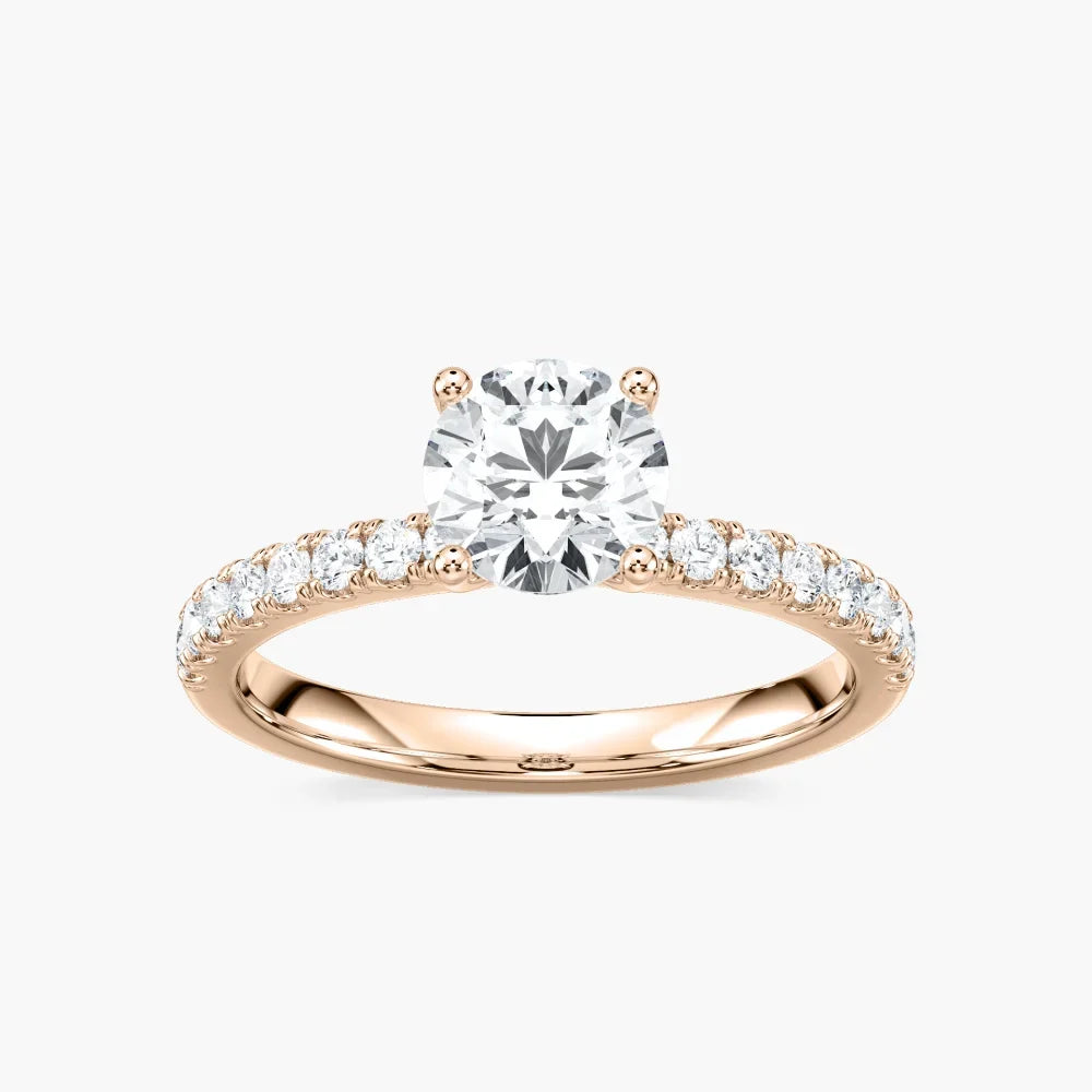 Zelda LGD Classic Hidden Halo Engagement Ring - 14K Rose Gold