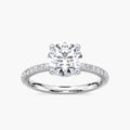 Margot LGD Hidden Halo Engagement Ring - 14K White Gold