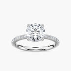 Margot LGD Hidden Halo Engagement Ring - 14K White Gold