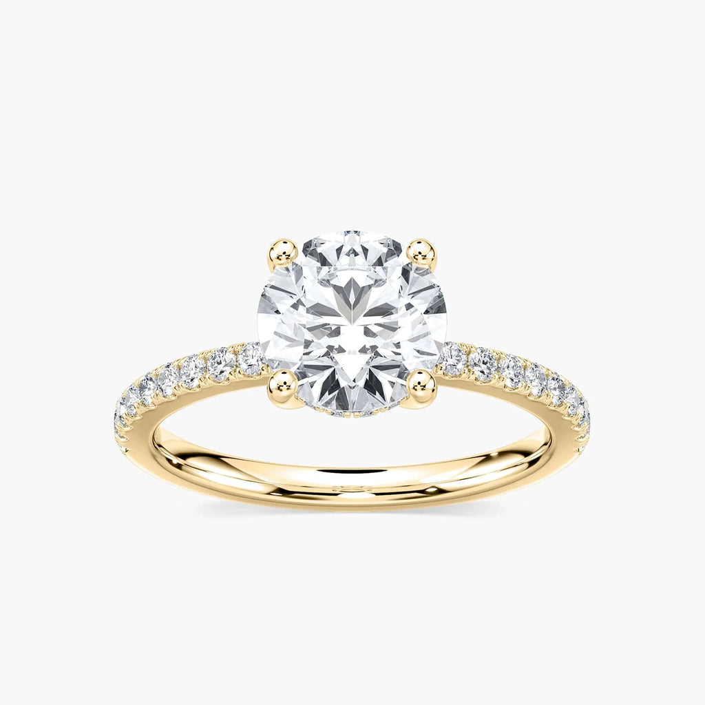 Margot LGD Hidden Halo Engagement Ring - 14K Yellow Gold