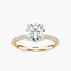 Margot LGD Hidden Halo Engagement Ring - 14K Yellow Gold