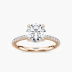 Margot LGD Hidden Halo Engagement Ring - 14K Rose Gold