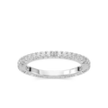 Marilyn 1/3 ctw Round LGD Grooved Profile Band - 14K White Gold