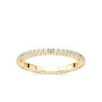 Marilyn 1/3 ctw Round LGD Grooved Profile Band - 18K Yellow Gold