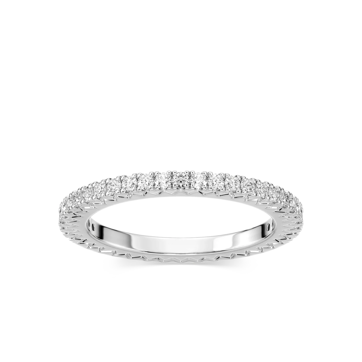 Marilyn 1/3 ctw Round LGD Grooved Profile Band - Platinum