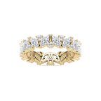 Janet 2 ⅜ ctw Marquise and Round LGD Nature Inspired Eternity Band - 14K Yellow Gold