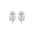 2 ¹⁄₄ ctw Heart & Marquise LGD Flowering Drop Earrings - 14K White Gold
