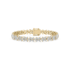 Marquise and Round LGD Floral Tennis Bracelet - 7 Inches