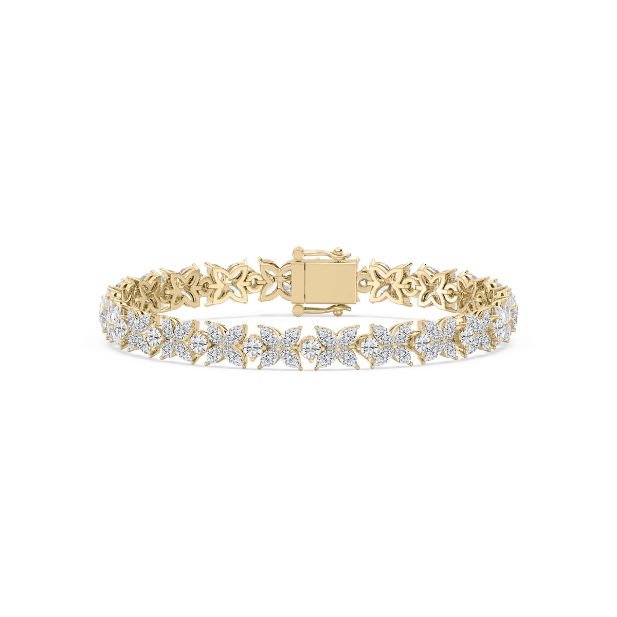 Marquise and Round LGD Floral Tennis Bracelet - 7 Inches